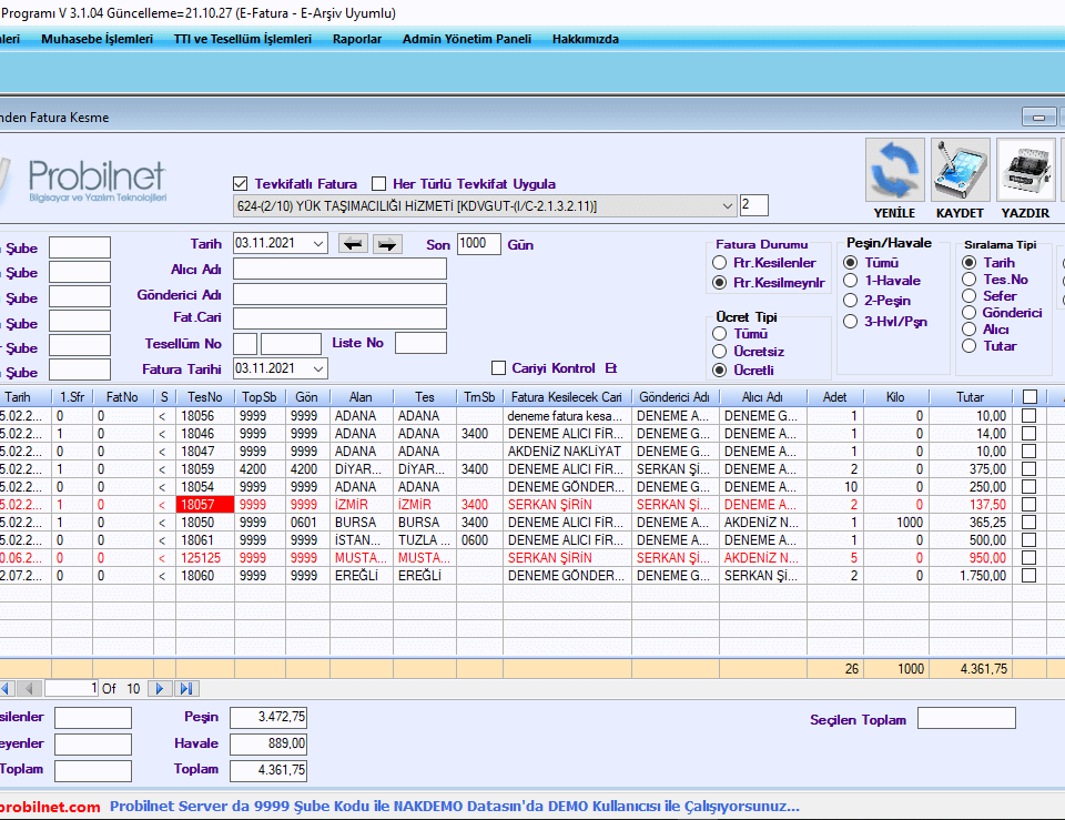 Probilnet Nakliyat Programı 23